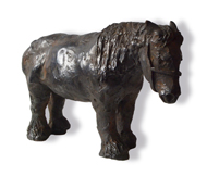 bronzen werkpaard - Frans Gort