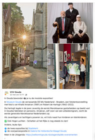 VVV Gouda op FB: Exposities in Museum Gouda en De Hollandsche Maagd